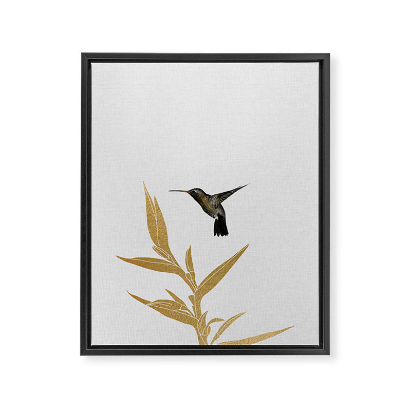 Hummingbird & Flower II Framed Canvas Print Gallery Image 6