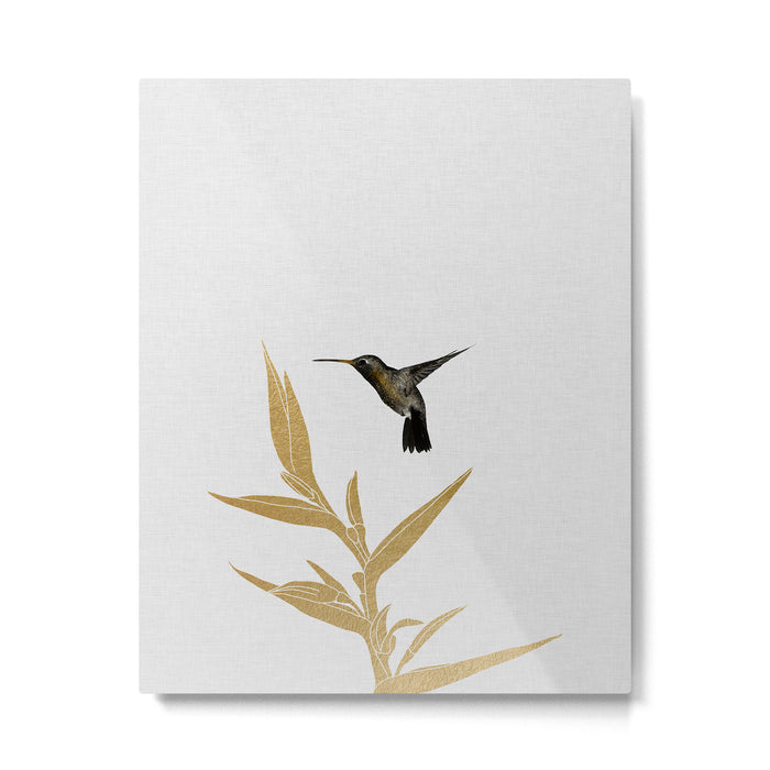 Hummingbird & Flower II Metal Print Gallery Image 1