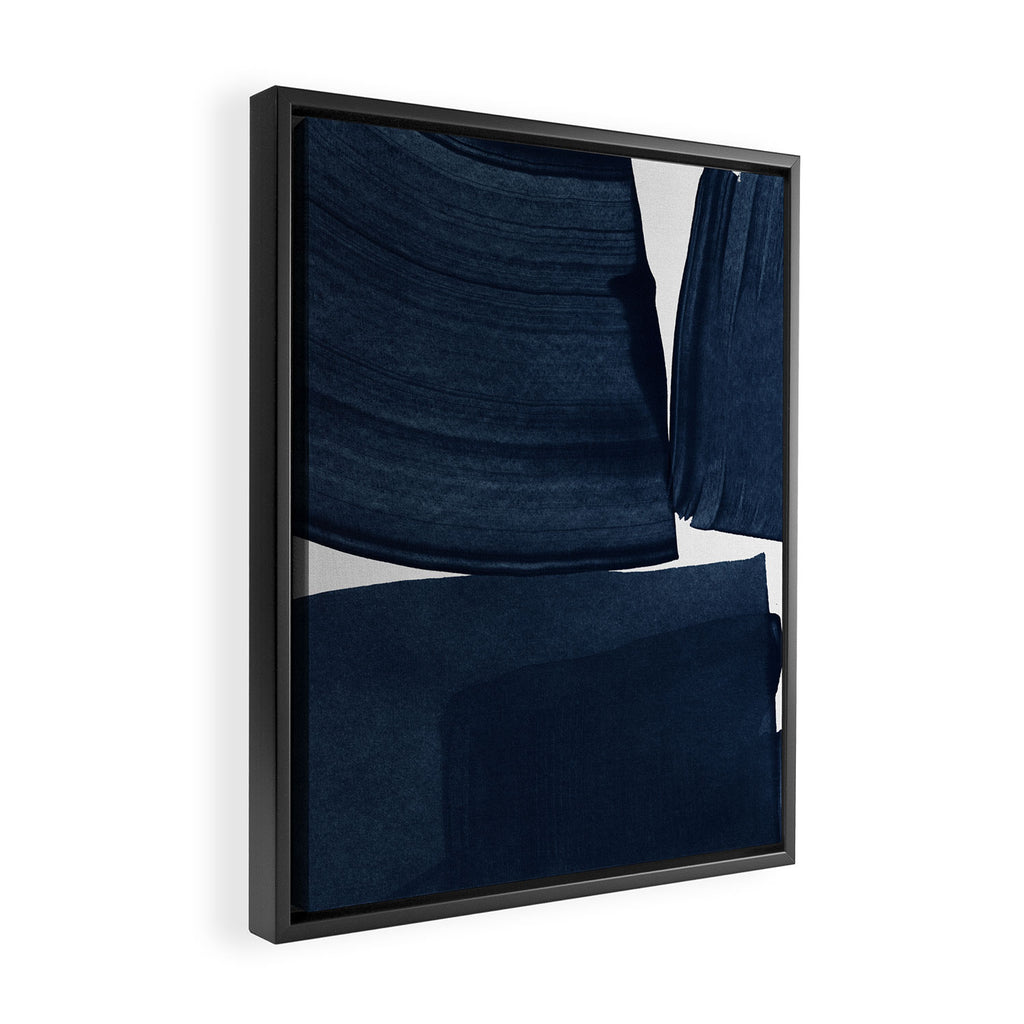 Minimalist Painting Blue I, Navy Decor Framed Canvas Print Gallery Image 2