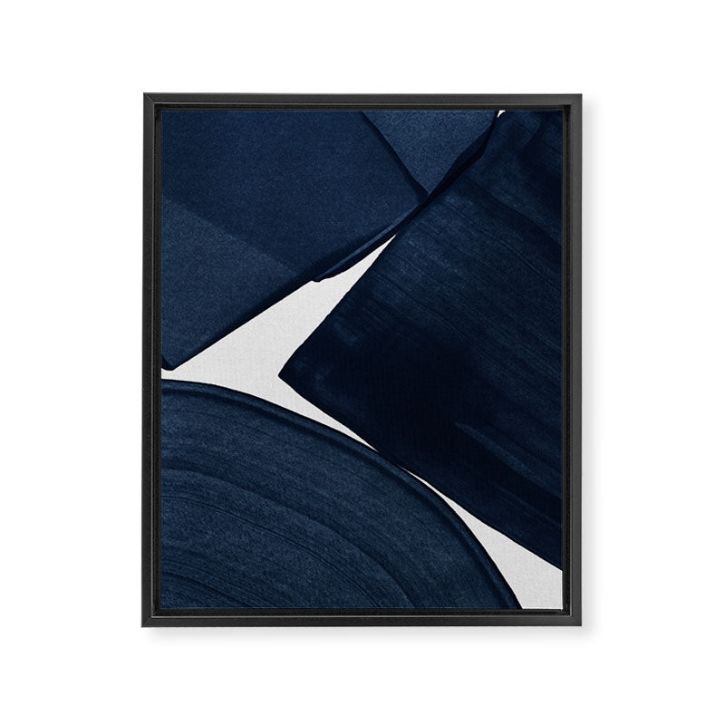 Minimalist Painting Blue II, Modern Abstract Framed Canvas Print Gallery Image 6