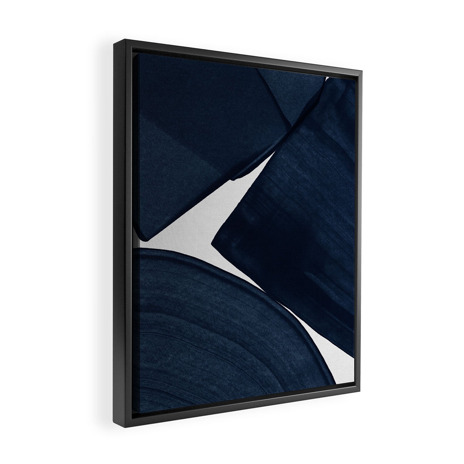 Minimalist Painting Blue II, Modern Abstract Framed Canvas Print Gallery Image 2