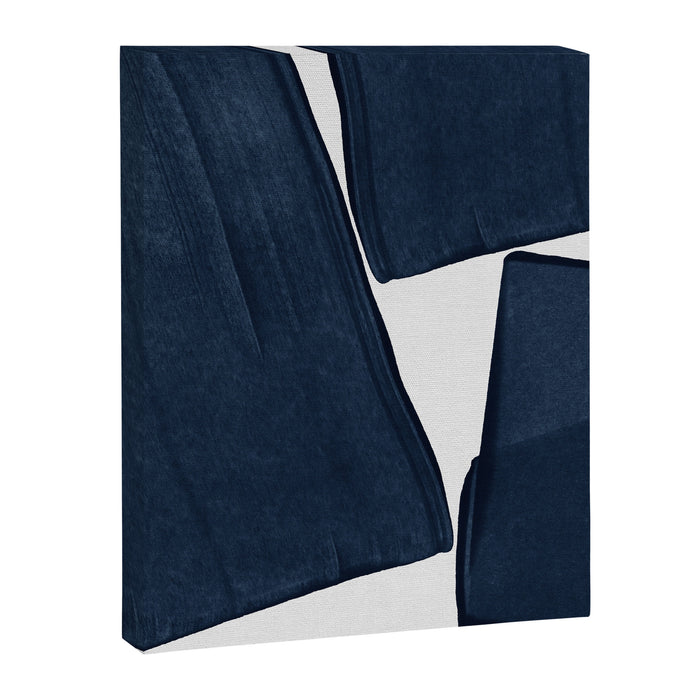 Minimalist Painting Blue III, Mid Century Modern Canvas Print Gallery Image 1