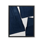 Minimalist Painting Blue III, Mid Century Modern Framed Canvas Print Gallery Image 6