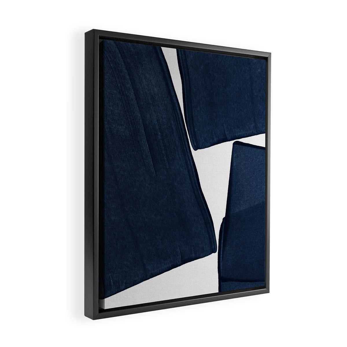 Minimalist Painting Blue III, Mid Century Modern Framed Canvas Print Gallery Image 2