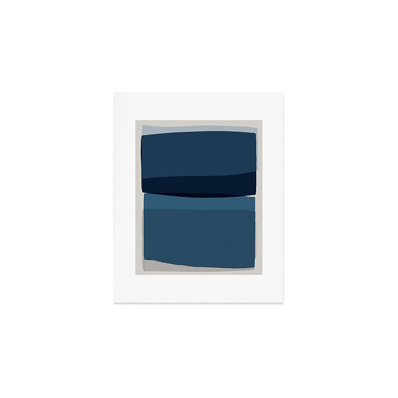 Modern Blue, Blue Painting, Blue Ombre Art Print Gallery Image 1