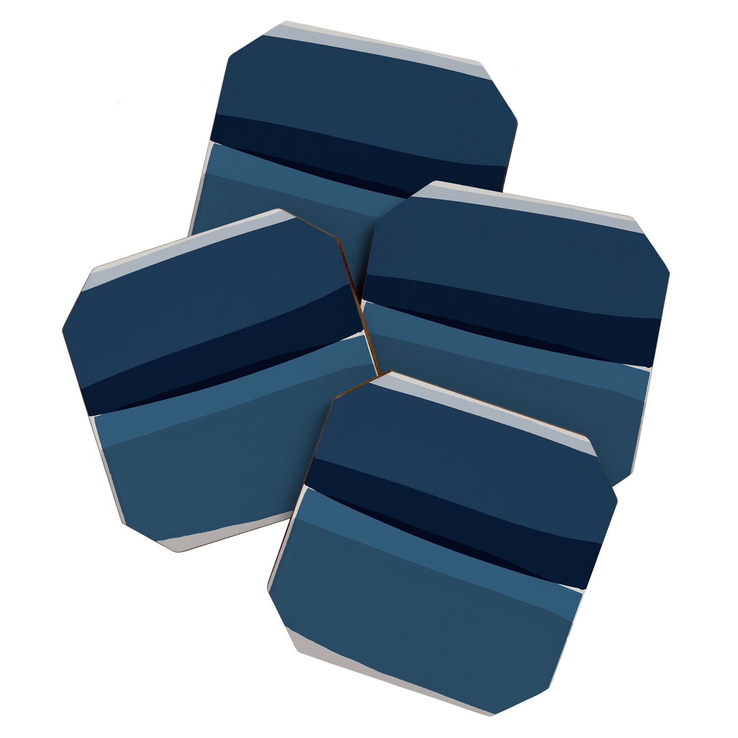 Modern Blue, Blue Painting, Blue Ombre Coaster Gallery Image 1