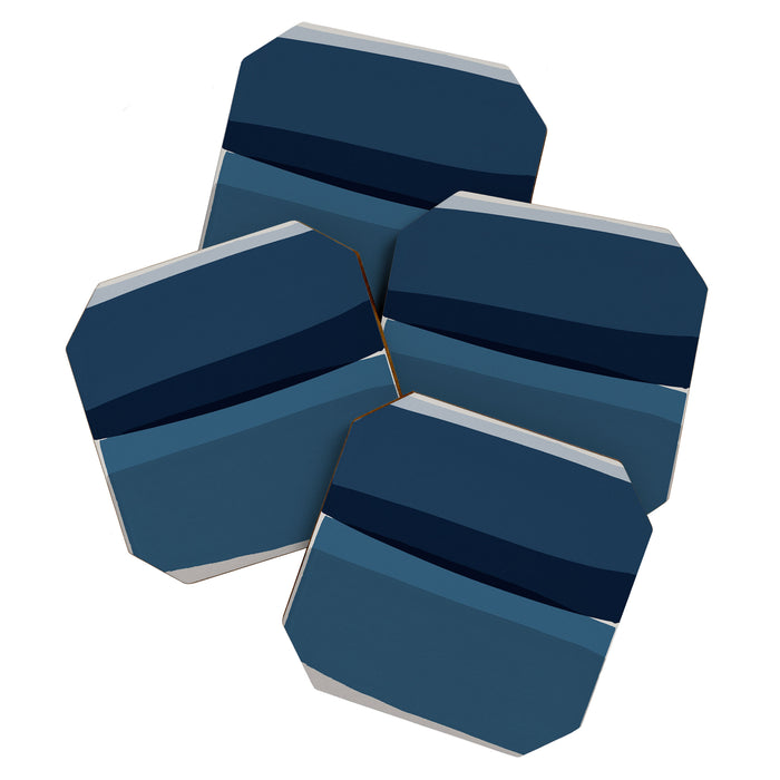 Modern Blue, Blue Painting, Blue Ombre Coaster Gallery Image 1