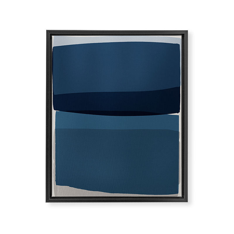 Modern Blue, Blue Painting, Blue Ombre Framed Canvas Print Gallery Image 8