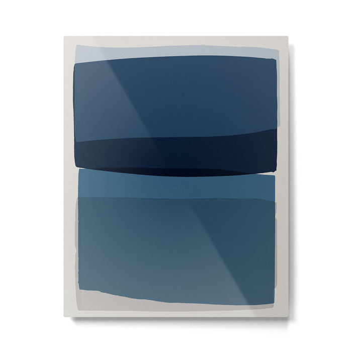 Modern Blue, Blue Painting, Blue Ombre Metal Print Gallery Image 1