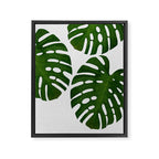 Monstera Leaf III Framed Canvas Print Gallery Image 6