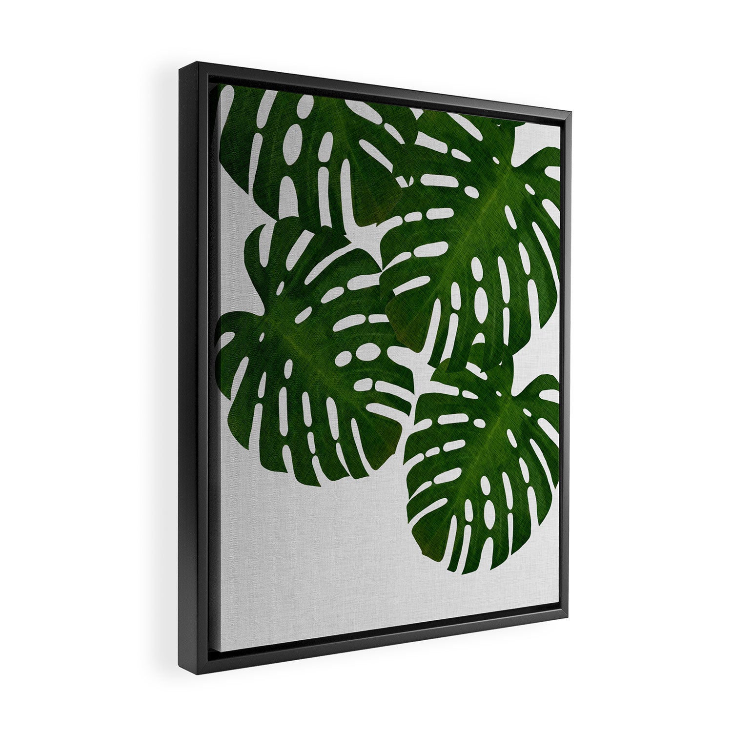 Monstera Leaf I Framed Canvas Print Gallery Image 2