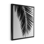 Palm Leaf Black & White I Framed Canvas Print Gallery Image 2