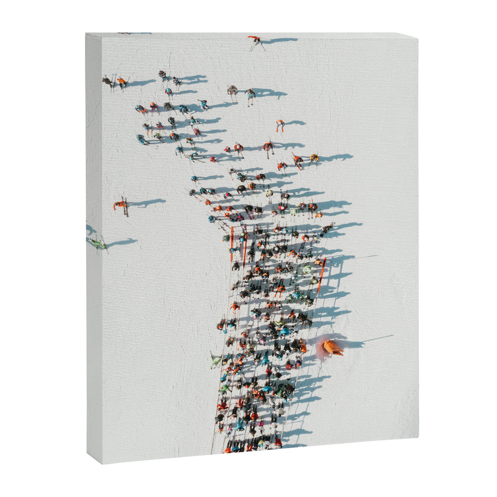 Aerial shot of ski resort Canvas Print Gallery Image 6