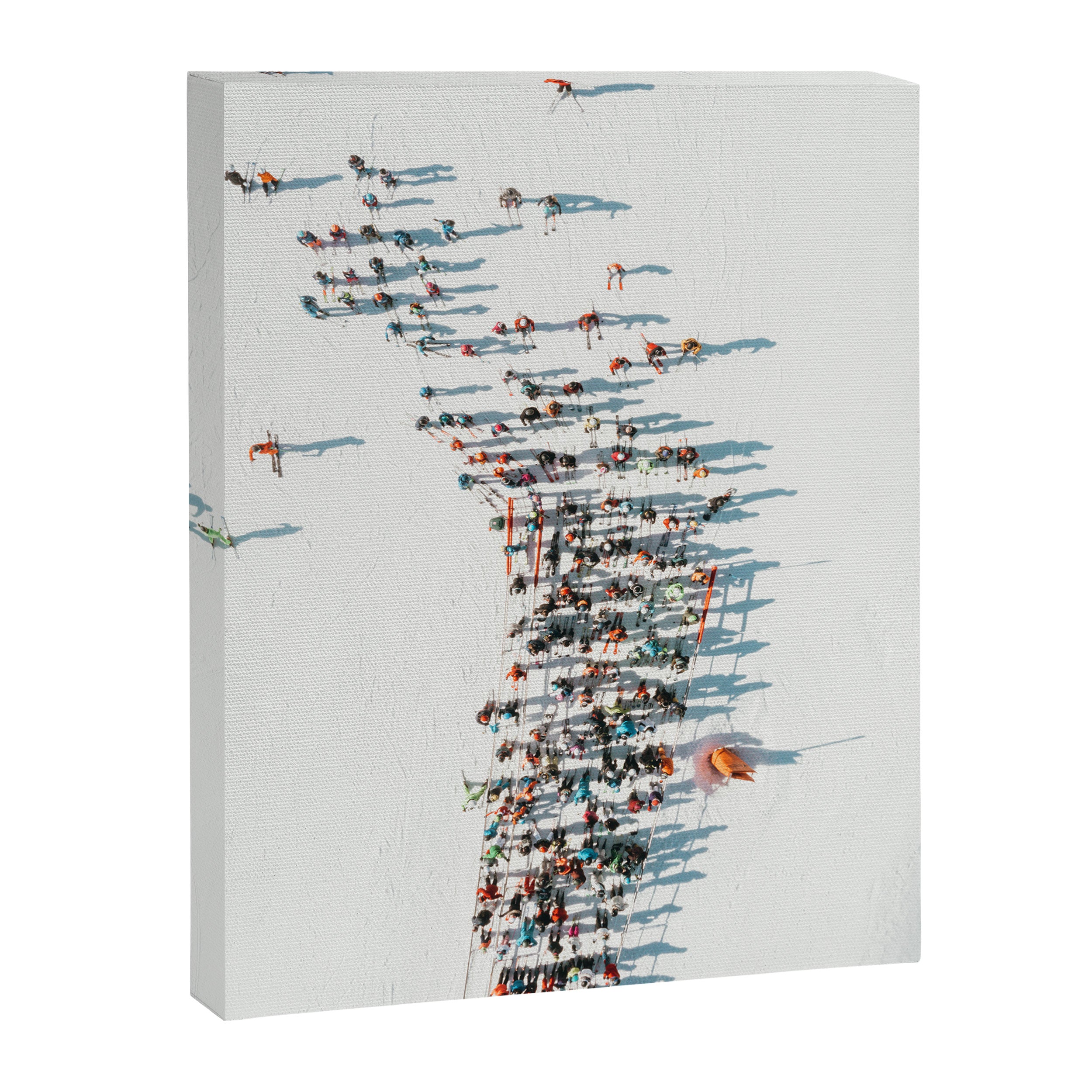 Aerial shot of ski resort Canvas Print Gallery Image 6