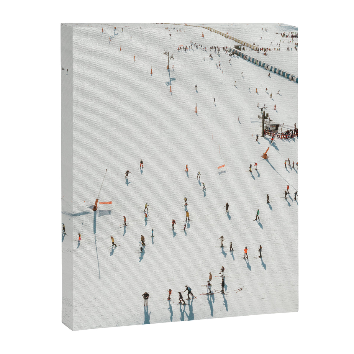 Aerial shot of ski resort Canvas Print Gallery Image 6