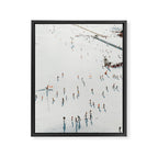 Aerial shot of ski resort Framed Canvas Print Gallery Image 6