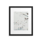 Aerial shot of ski resort Framed Art Print Gallery Image 5