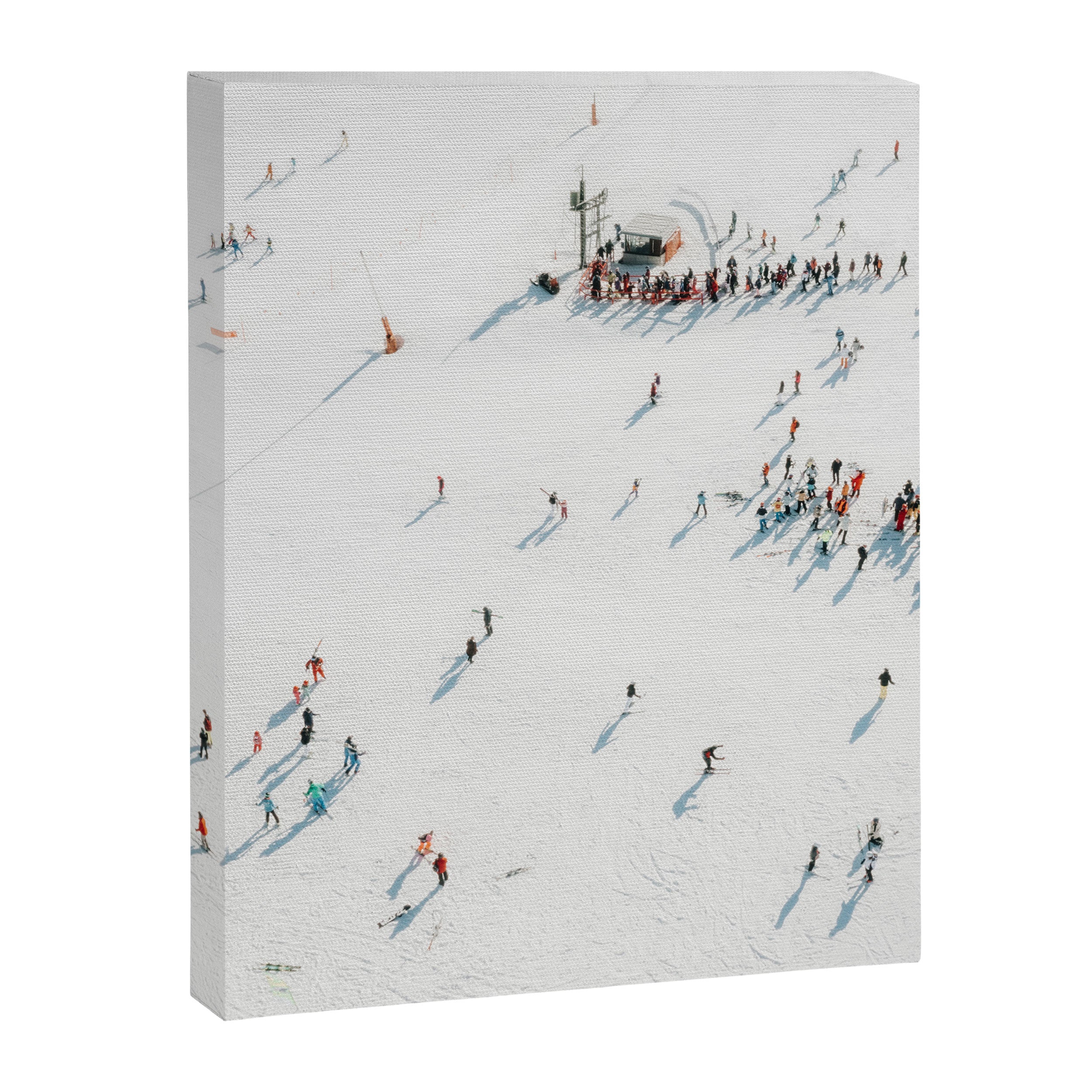 Aerial shot of ski resort Canvas Print Gallery Image 6