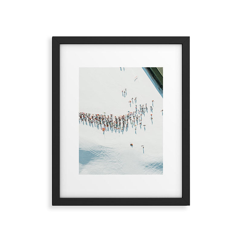 Aerial shot of ski resort Framed Art Print Gallery Image 5