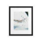 Aerial shot of ski resort Framed Art Print Gallery Image 5