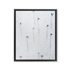 Aerial shot of skiers Framed Canvas Print Gallery Image 6