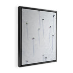 Aerial shot of skiers Framed Canvas Print Gallery Image 2