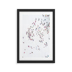 Aerial shot of skiers Framed Art Print Gallery Image 2
