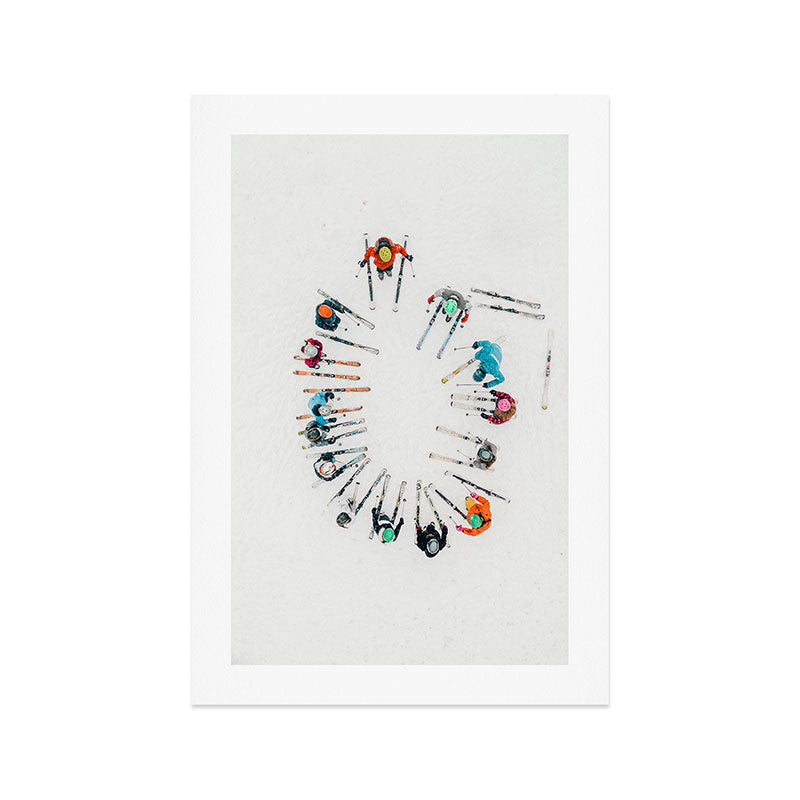 Aerial Ski Art Print Gallery Image 1