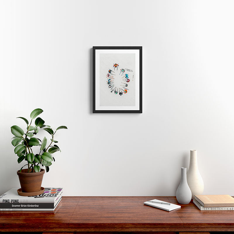 Aerial Ski Framed Art Print Gallery Image 2