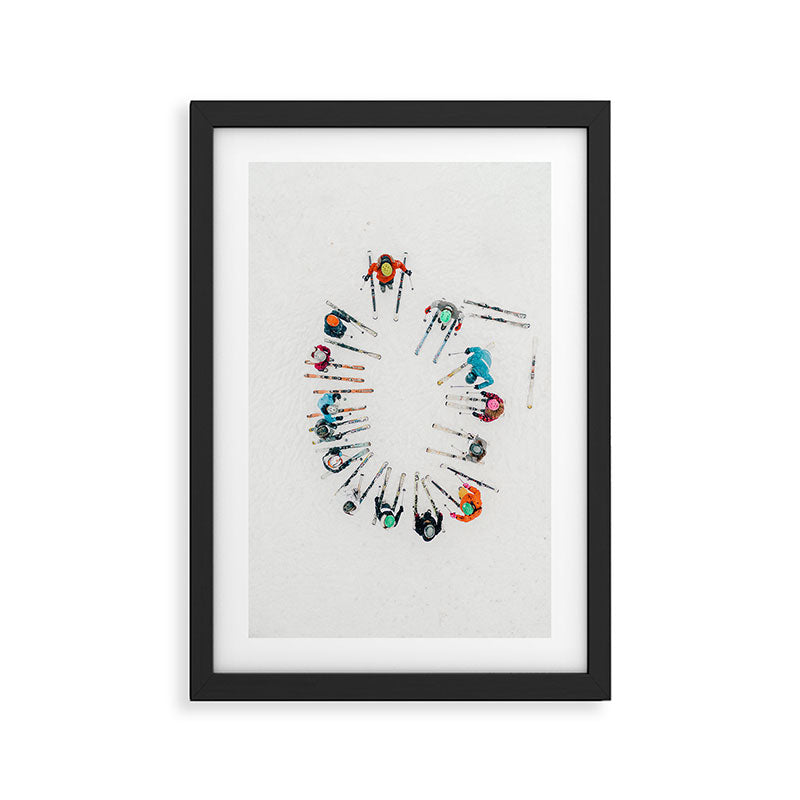 Aerial Ski Framed Art Print Gallery Image 2