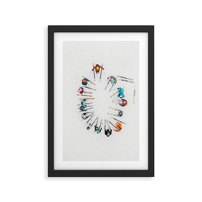 Aerial Ski Framed Art Print Gallery Image 1