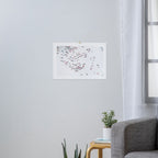Aerial view of skiers Art Print Gallery Image 3