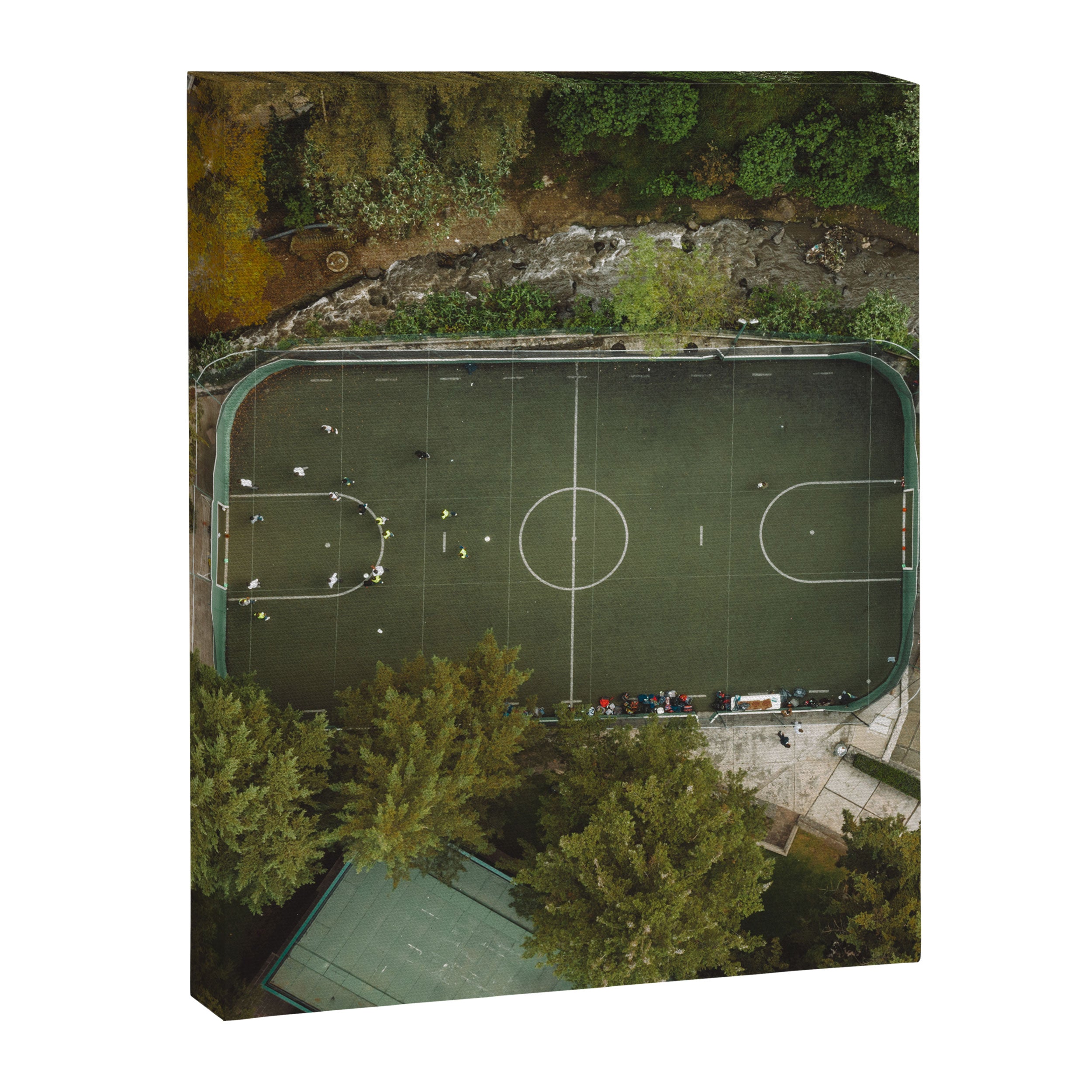 Aerial view of soccer field in Mexico City Canvas Print Gallery Image 6