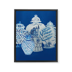 4 Four 4 Blue and White Ginger Jars  Framed Canvas Print Gallery Image 8