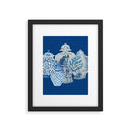4 Four 4 Blue and White Ginger Jars  Framed Art Print Gallery Image 6