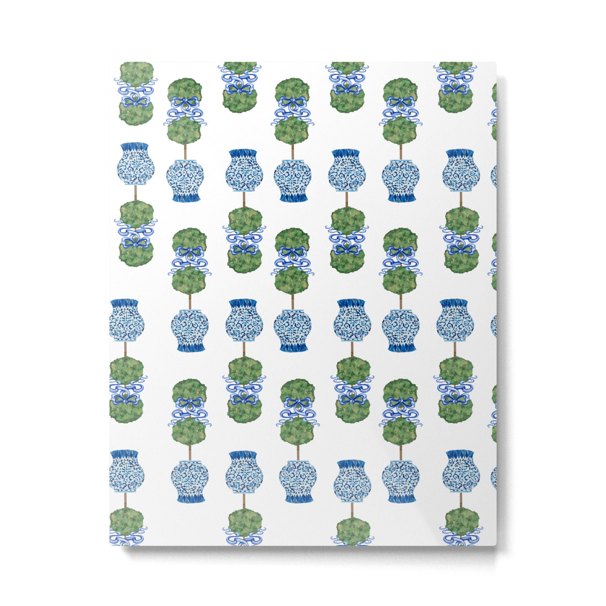 Chinoiserie Ginger Jar Jars Topiary Pattern Metal Print Gallery Image 6