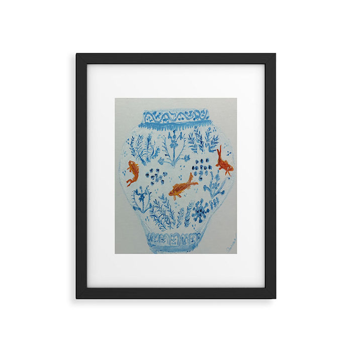 Goldfish Ginger Jar  Framed Art Print Gallery Image 1