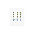 Three Hand Painted Topiary Topiaries  Art Print Gallery Image 1