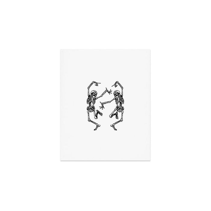 Duo Dancing Skeleton Art Print Gallery Image 1