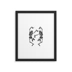 Duo Dancing Skeleton Framed Art Print Gallery Image 4
