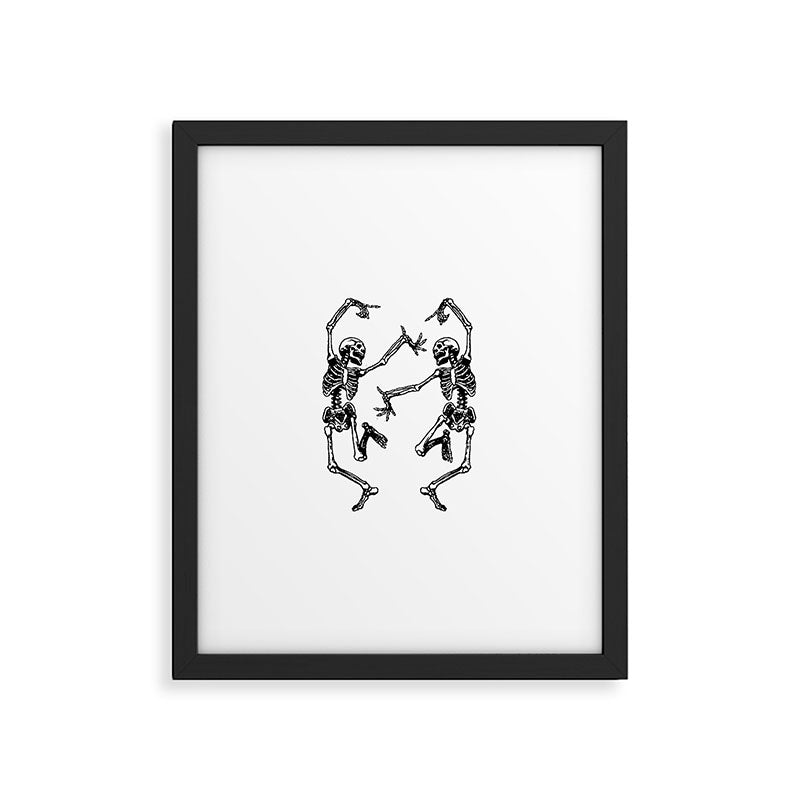 Duo Dancing Skeleton Framed Art Print Gallery Image 1