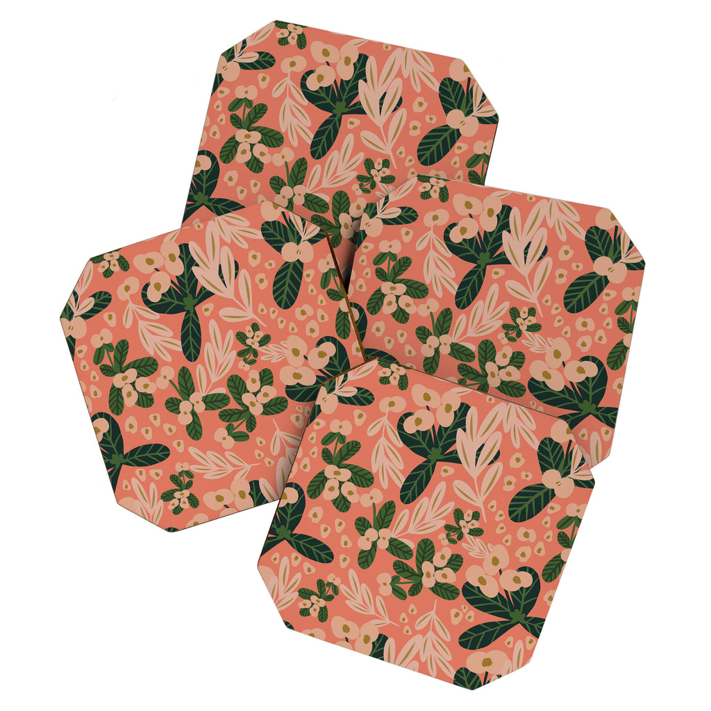 Poppy Pine (pink) Coaster Gallery Image 1