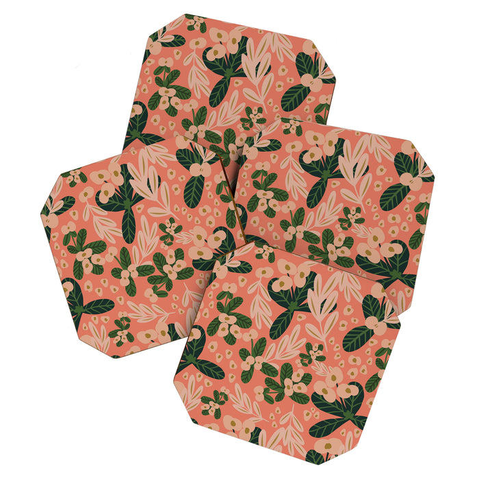 Poppy Pine (pink) Coaster Gallery Image 1