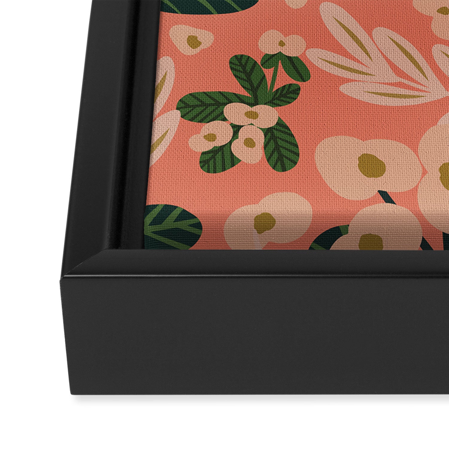 Poppy Pine (pink) Framed Canvas Print Gallery Image 3