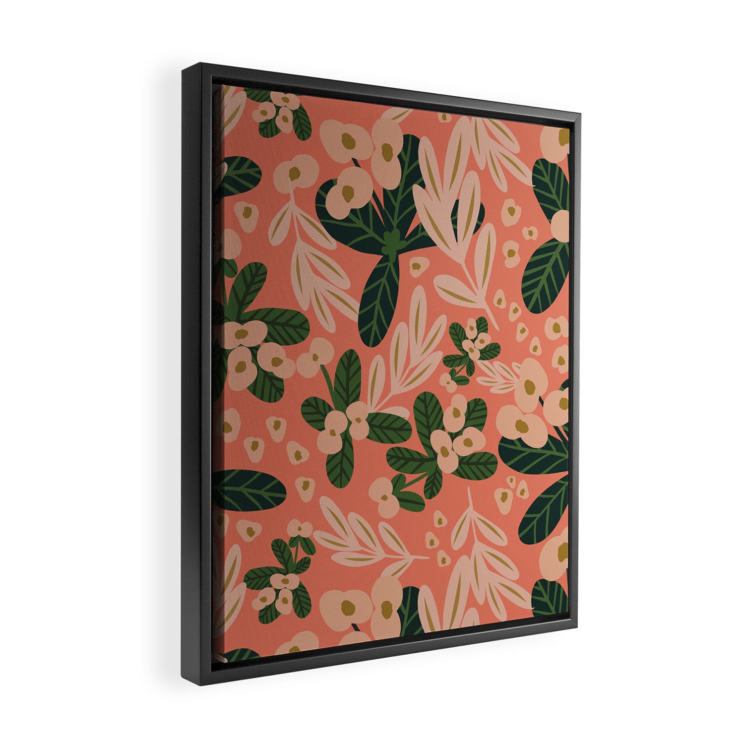 Poppy Pine (pink) Framed Canvas Print Gallery Image 2