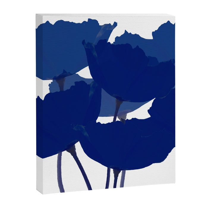 Blue Poppy Flowers on White Background #decor #society6 #buyart Canvas Print Gallery Image 1