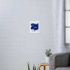 Blue Poppy Flowers on White Background #decor #society6 #buyart Art Print Gallery Image 3