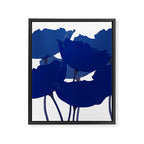 Blue Poppy Flowers on White Background #decor #society6 #buyart Framed Canvas Print Gallery Image 8