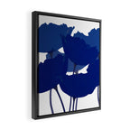 Blue Poppy Flowers on White Background #decor #society6 #buyart Framed Canvas Print Gallery Image 2
