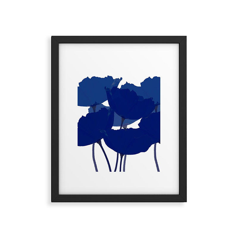 Blue Poppy Flowers on White Background #decor #society6 #buyart Framed Art Print Gallery Image 4